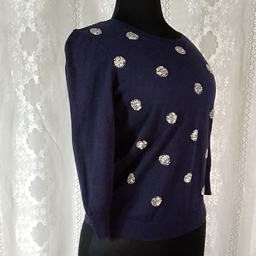 TALBOTS SEQUIN PULLOVER PETITE WOMEN'S TOP SIZE SP